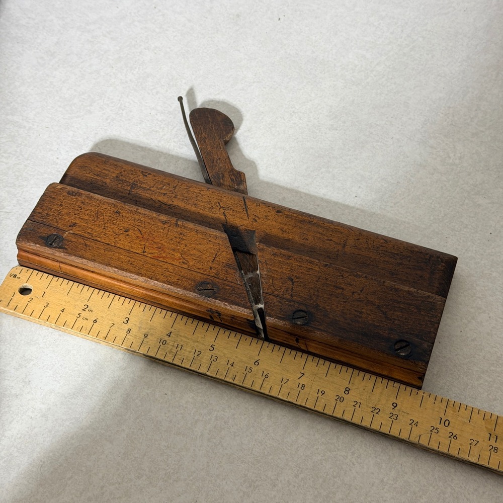 Antique Sandusky Tool Co No 62 Wooden Rabbet Plane Woodworking Hand Tool Ohio